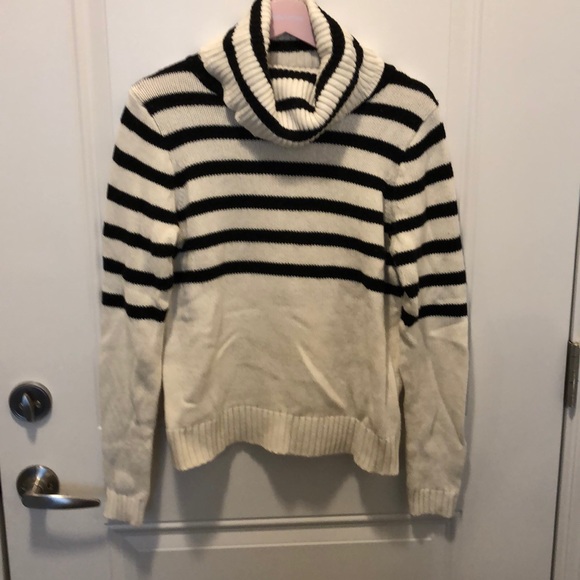 J. Crew Sweaters - J. Crew turtle neck sweater with black strips